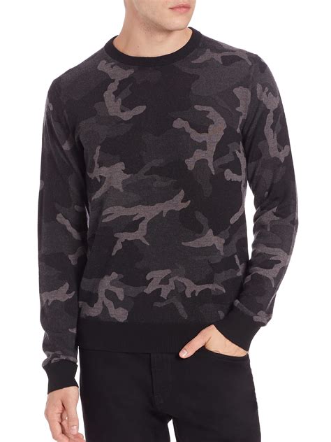 michael kors grey camo wool bomber jacket